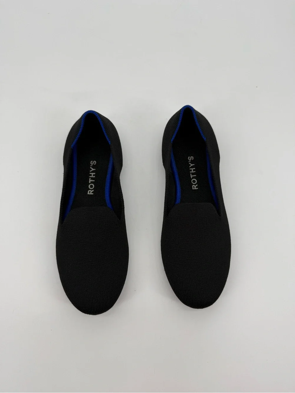 Rothy's The Loafer Black Flats Size 7.5 Womens Classic Knit